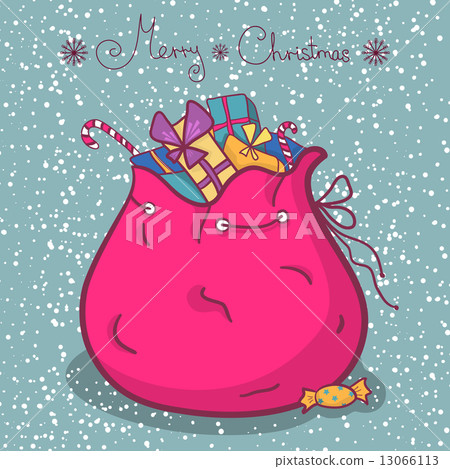 Open bag full of gifts Santa Open bag full of gifts Santa 13066113
