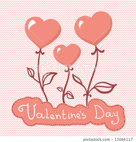 Vector heart flowers background 13066117