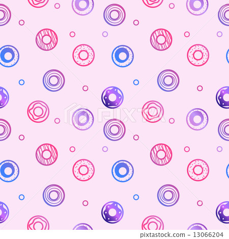 Vector sweet donuts seamless pattern. Pastry background 13066204