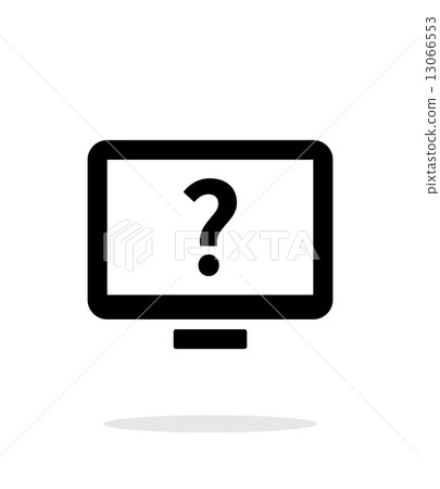 Help and FAQ desktop icon on white background. 13066553