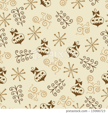 Christmas vector seamless pattern - Stock Illustration [13066723] - PIXTA
