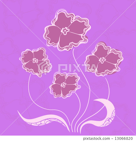 Bush flowers, vector illustration Bush flowers, vector illustration 13066820