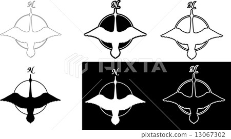 Swan bearing sign Swan bearing sign 13067302