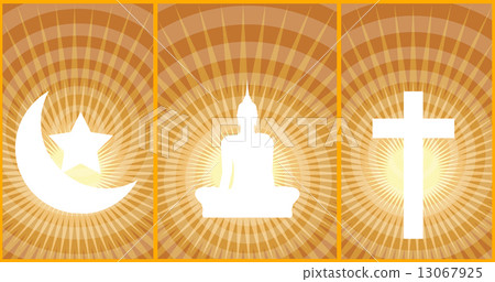 Three great religions Buddhism-Christianity-Islam 13067925