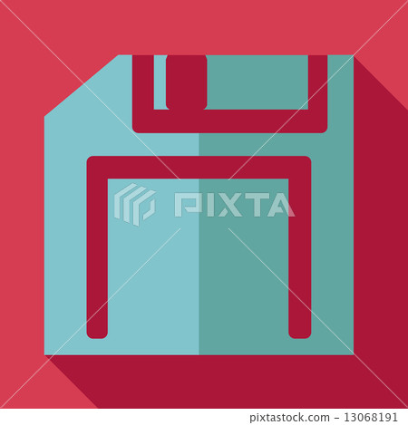 Modern flat design concept icon. Computer disk diskette. Vector 13068191