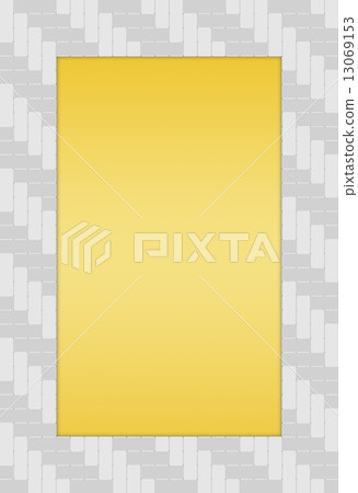 Gold foil and knitting (straight) _ light gray Gold foil and knitting (straight) _ light gray 13069153