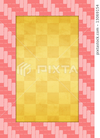Gold foil and knitting (straight) _ red Gold foil and knitting (straight) _ red 13069154
