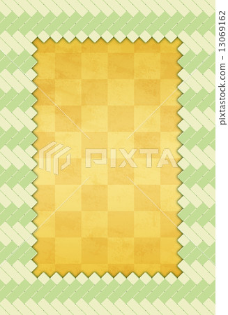 Gold foil and knitting (diagonal) _ green Gold foil and knitting (diagonal) _ green 13069162
