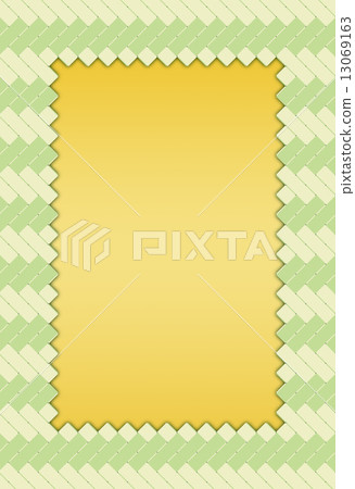 Gold foil and knitting (diagonal) _ green Gold foil and knitting (diagonal) _ green 13069163