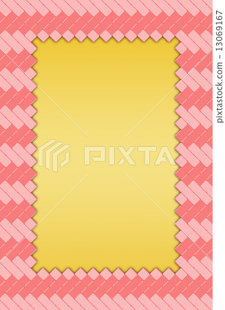 Gold foil and knitting (oblique) _ red 13069167