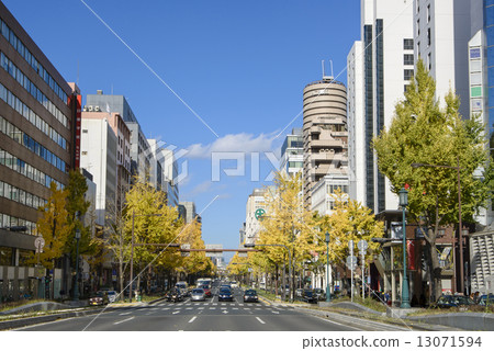 Autumn Midosuji Shinsaibashi intersection 13071594