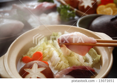 鍋和豬肉平底鍋 13071651