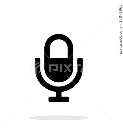 Microphone icon on white background. 13071963
