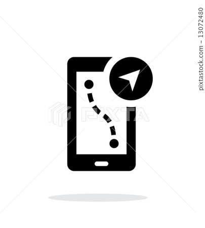 Route navigator icon on white background. 13072480
