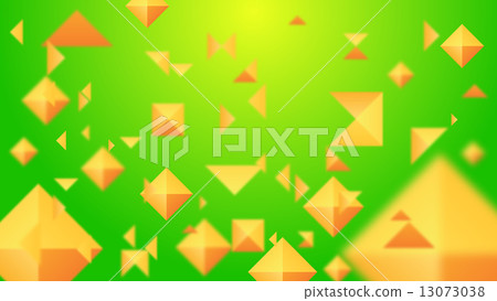 Abstract Orange Square On A Green Background - Stock Illustration ...