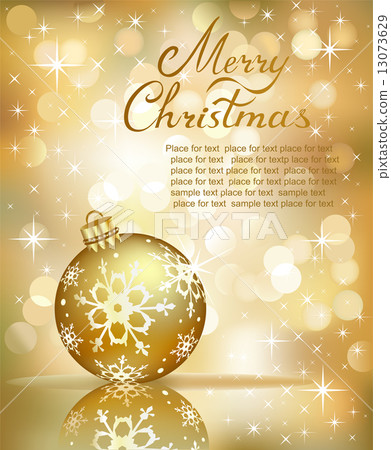 Christmas golden background 13073629