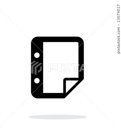 Note with holes icon on white background. 13074017