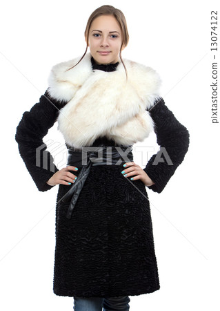 Image of the young woman in fur 13074122