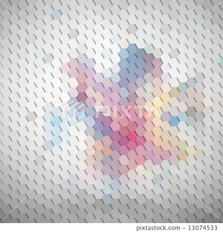 Colorful geometric background, abstract hexagonal pattern vector Colorful geometric background, abstract hexagonal pattern vector 13074533