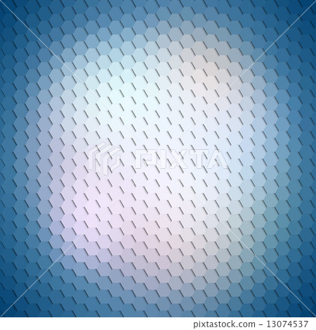 Colorful blue geometric background, abstract hexagonal pattern vector 13074537