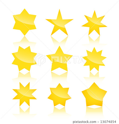 Vector set of star icons isolated on white background Vector set of star icons isolated on white background 13074854