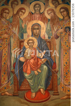 Blessed Virgin Mary with baby Jesus Blessed Virgin Mary with baby Jesus 13076356