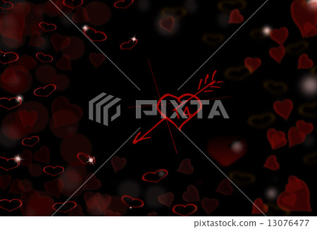 St.Valentine dark red background with hearts 13076477