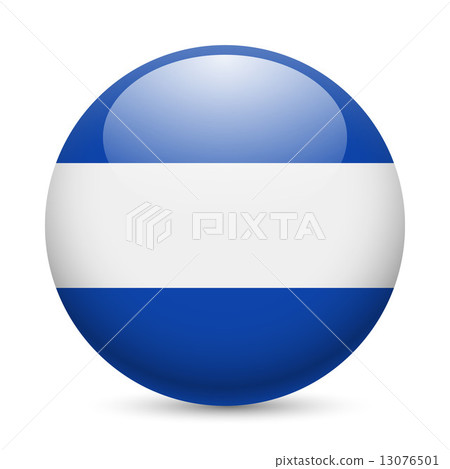 Round glossy icon of El Salvador Round glossy icon of El Salvador 13076501