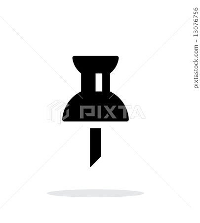 Mapping push pin icon on white background. 13076756