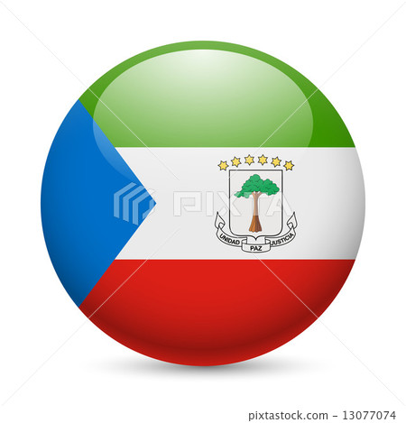 Round glossy icon of Equatorial Guinea 13077074