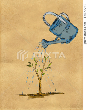 Watering Plant water color on Paper Watering Plant water color on Paper 13077282