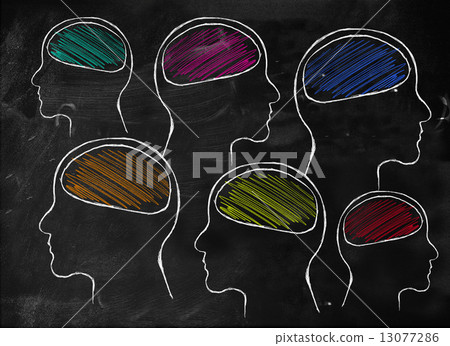Human brain with many colors Human brain with many colors 13077286