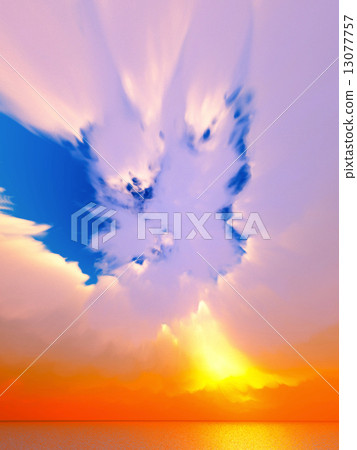 Wind and clouds with the sea 13077757