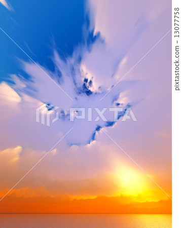 Wind and clouds with the sea 13077758