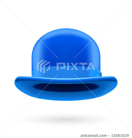 Blue bowler hat 13081029
