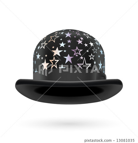 Black starred bowler hat 13081035