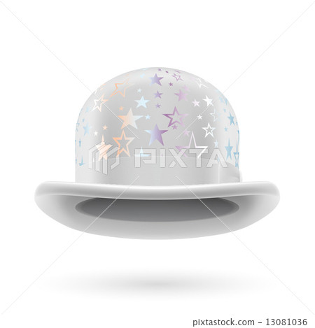 White starred bowler hat 13081036