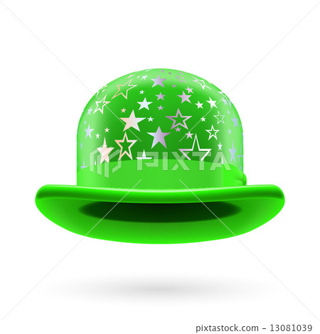 Green starred bowler hat 13081039