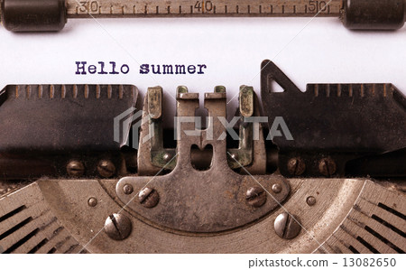 Vintage inscription made by old typewriter Vintage inscription made by old typewriter 13082650