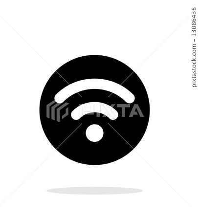 Radio signal icon on white background. 13086438