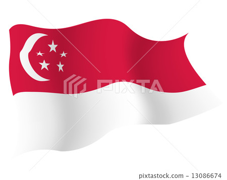 國旗新加坡 13086674