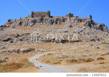 Ancient ruined castle on Rhodes 13087633