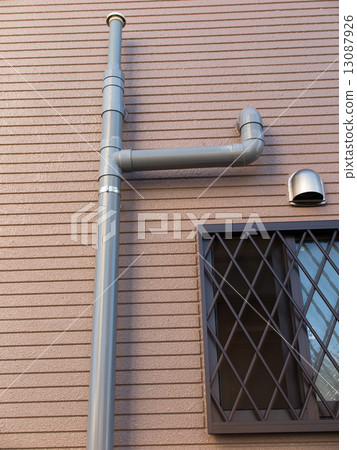 Rain gutters of houses 13087926
