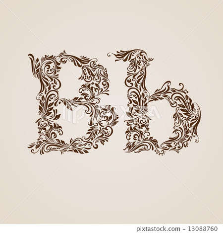 Decorated Letter B - Stock Illustration [13088760] - PIXTA