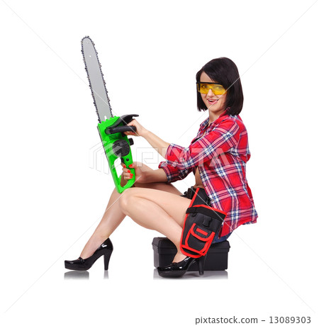 girl with chainsaw 13089303