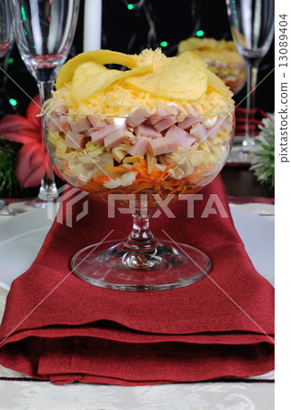 layered salad in a glass layered salad in a glass 13089404