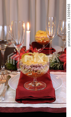 layered salad in a glass layered salad in a glass 13089408
