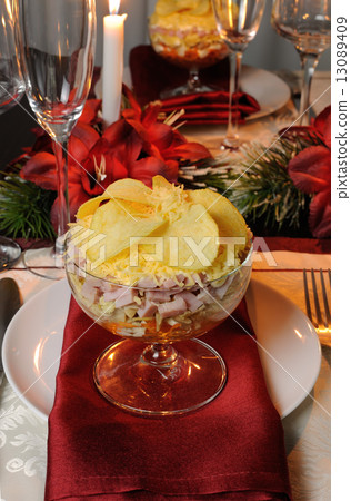 layered salad in a glass layered salad in a glass 13089409