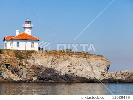 White lighthouse on St. Anastasia Island 13089479