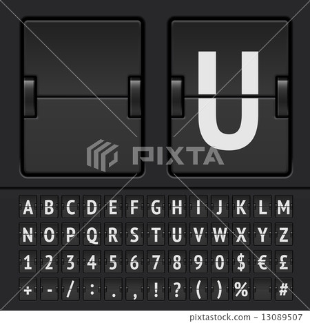 Vector scoreboard alphabet Vector scoreboard alphabet 13089507